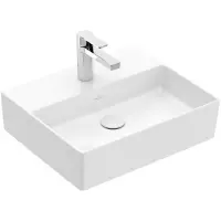 Villeroy & Boch Memento 2.0 wastafel voor handdoekhouders 50x42cm zonder overloop 1 kraangat ceramic+ wit 4A2251R1