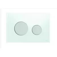 Tece Loop bedieningsplaat voor duospoeltechniek glas wit toetsen mat chroom