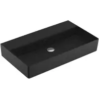 Villeroy & Boch Memento 2.0 wastafel voor handdoekhouders 80x47cm zonder overloop zonder kraangat ceramic+ ebony 4A2283S5