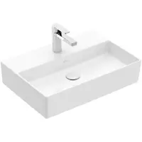 Villeroy & Boch Memento 2.0 wastafel onderzijde geslepen 60x42cm zonder overloop 1 kraangat wit 4A226L01