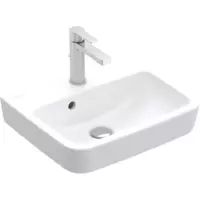 Villeroy & Boch O.novo fontein onderzijde geslepen 45x37cm m.1 kraangat z.overloop wit 43444L01