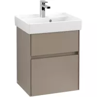 Villeroy & Boch Collaro wastafelonderkast 46x54.6cm 2 lades Truffle grey c00600vg