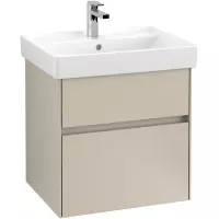 Villeroy & Boch Collaro wastafelonderkast 55.4x54.6cm 2 lades Soft grey c00800vk