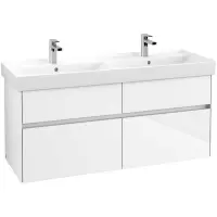 Villeroy & Boch Collaro wastafelonderkast 125.4x54.6cm 4 lades Glossy white c013l0dh