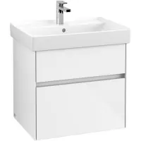 Villeroy & Boch Collaro wastafelonderkast 60.4x54.6cm 2 lades Glossy white c00900dh