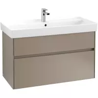 Villeroy & Boch Collaro wastafelonderkast 95.4x54.6cm 2 lades Truffle grey c011l0vg