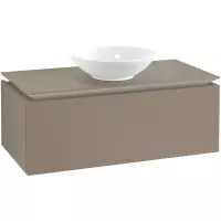 Villeroy & Boch Legato wastafelonderkast 100x38cm 1 lades Truffle grey b57100vg