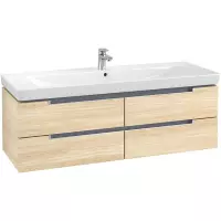 Villeroy & Boch Subway 2.0 wastafelonderkast 128.7x42cm 4 lades Elm impresso a69100pn