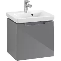 Villeroy & Boch Subway 2.0 wastafelonderkast 44x42cm 1 lades Glossy grey a68410fp