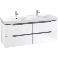 Villeroy & Boch Subway 2.0 wastafelonderkast 128.7x52cm 4 lades Wit mat a69910ms