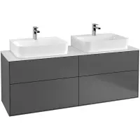 Villeroy & Boch Finion wastafelonderkast 160x60.3cm 4 lades Anthracite matt g18100gk