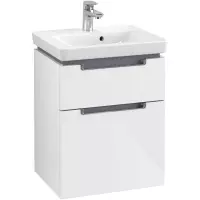 Villeroy & Boch Subway 2.0 wastafelonderkast 48.5x59cm 2 lades Glossy white a90710dh