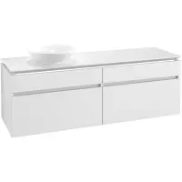 Villeroy & Boch Legato wastafelonderkast 160x55cm 4 lades White matt b596l0ms