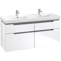 Villeroy & Boch Subway 2.0 wastafelonderkast 128.7x59cm 4 lades Wit mat a91710ms