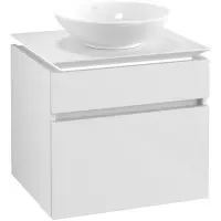 Villeroy & Boch Legato wastafelonderkast 60x55cm 2 lades Glossy white b568l0dh