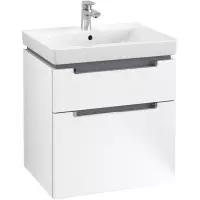 Villeroy & Boch Subway 2.0 wastafelonderkast 58.7x59cm 2 lades Wit mat a90910ms