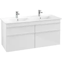 Villeroy & Boch Venticello wastafelonderkast 125.3x59cm 4 lades Glossy white a93002dh