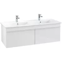 Villeroy & Boch Venticello wastafelonderkast 125.3x42cm 2 lades Glossy white a93902dh