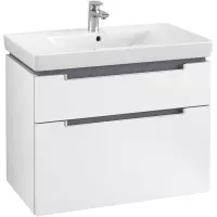 Villeroy & Boch Subway 2.0 wastafelonderkast 78.7x59cm 2 lades Wit mat a91400ms