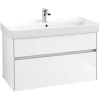 Villeroy & Boch Collaro wastafelonderkast 95.4x54.6cm 2 lades Glossy white c01100dh