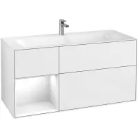 Villeroy & Boch Finion wastafelonderkast 119.6x59.1cm 3 lades Glossy white g060gfgf