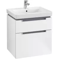 Villeroy & Boch Subway 2.0 wastafelonderkast 58.7x59cm 2 lades Wit mat a90900ms