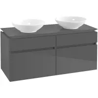 Villeroy & Boch Legato wastafelonderkast 120x55cm 4 lades Glossy grey b58400fp