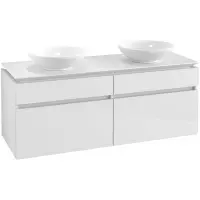 Villeroy & Boch Legato wastafelonderkast 140x55cm 4 lades Glans wit b59200dh