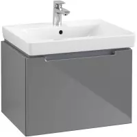 Villeroy & Boch Subway 2.0 wastafelonderkast 58.7x42cm 1 lades Glossy grey a68710fp