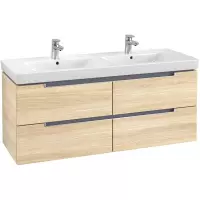 Villeroy & Boch Subway 2.0 wastafelonderkast 128.7x52cm 4 lades Elm impresso a69900pn