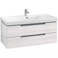 Villeroy & Boch Subway 2.0 wastafelonderkast 98.7x42cm 2 lades White wood a69000e8