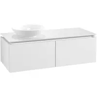 Villeroy & Boch Legato wastafelonderkast 120x38cm 2 lades White matt b579l0ms