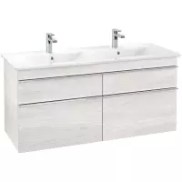 Villeroy & Boch Venticello wastafelonderkast 125.3x59cm 4 lades White wood a93001e8