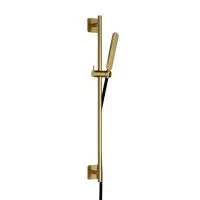 Hotbath Gal Verstelbare glijstang 100 cm met doucheslang 1,5 mtr en handdouche Geborsteld Messing PVD GL309BBP