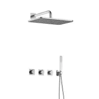 Hotbath Gal Complete thermostatische douche InBouwSet Gal met 2 stopkranen met GL106 Chroom IBSGL70CR5