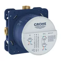 Grohe Rapido SmartBox universele inbouwbox 12 3 uitgangen 12 2 inlaten aan onderkant 12 installatiediepte 75105 mm kraanhuis uit hoogwaardig messing zonder set voor de definitieve