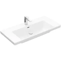 Villeroy & boch Subway 3.0 meubelwastafel 100x47cm 1 kraangat m/overloop wit 4a70a501