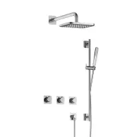 Hotbath Gal Complete thermostatische douche InBouwSet Gal met 2 stopkranen met Glijstang Chroom IBSGL70CR7