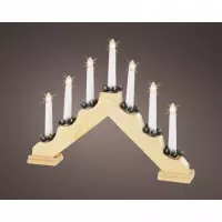 HHCP Vensterverlichting hout - 40 cm - Warm wit