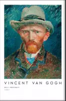 Walljar - Vincent van Gogh - Zelf Portret - Muurdecoratie - Canvas schilderij