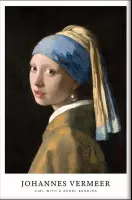 Walljar - Johannes Vermeer - Meisje Met De Parel - Muurdecoratie - Poster