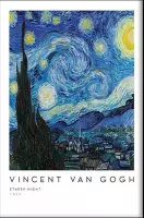 Walljar - Vincent van Gogh - De Sterrennacht - Muurdecoratie - Poster met lijst