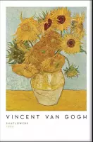 Walljar - Vincent van Gogh - Zonnebloemen - Muurdecoratie - Poster met lijst