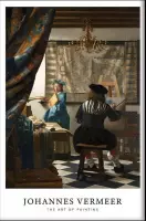 Walljar - Johannes Vermeer - De Schilderkunst - Muurdecoratie - Poster