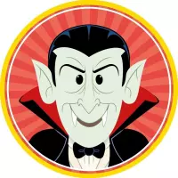 50x Halloween onderzetters vampier/Dracula