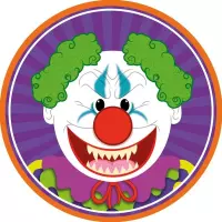 50x Halloween onderzetters horror clown