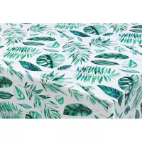 Tafelzeil/tafelkleed bladeren print 140 x 180 cm - Tuintafelkleed