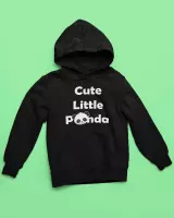 Pixeline Hoodie Panda #black 1-2 jaar - Panda - Pixeline - Trui - Stoer - Dier - Kinderkleding - Hoodie - Dierenprint - Animal - Kleding