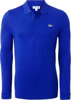 Lacoste Sport polo regular fit stretch - heren poloshirt lange mouwen - nachtblauw Cosmique -  Maat: XXL