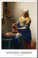 Walljar - Johannes Vermeer - Het Melkmeisje - Muurdecoratie - Poster